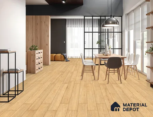Wood Look Floor Tile TL 10842 Gaatha Rialto 4 ft x 8 Inch Vitrified Matte Finish - 9 mm | 2-3 mm Spacer is Mandatory