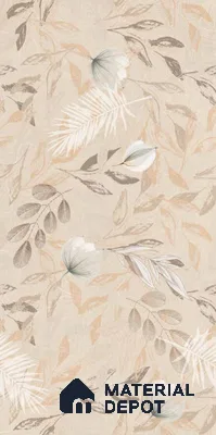 Floral Wall Tile TL 08721 Crema 4 ft x 2 ft Matte Finish Vitrified Tile - 8.5 mm | Suitable for Bathroom, Accent/Feature Wall, Dining Area