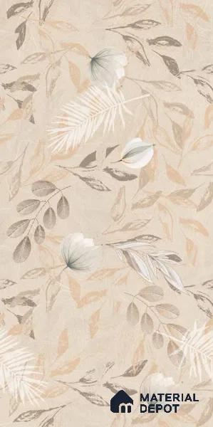 Floral Wall Tile TL 08721 Crema 4 ft x 2 ft Matte Finish Vitrified Tile - 8.5 mm | Suitable for Bathroom, Accent/Feature Wall, Dining Area