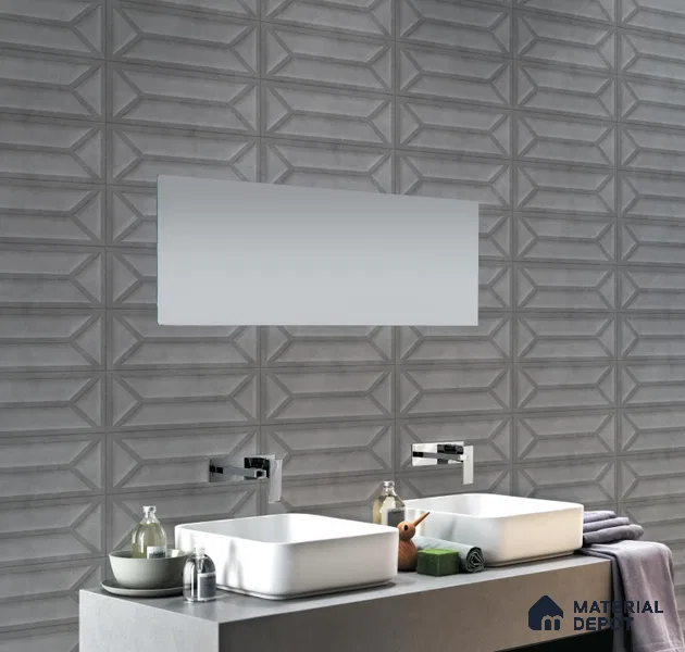 Faux Subway Wall Tile TL 10838 B 1 ft x 1 ft Glossy Finish Ceramic Tile - 9 mm | Please Expect a Slight Variation of Pattern