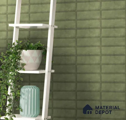 Faux Subway Wall Tile TL 10839  1 ft x 1 ft Glossy Finish Ceramic Tile - 9 mm | Please Expect a Slight Variation of Pattern