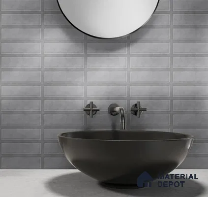 Faux Subway Wall Tile TL 10839 B  1 ft x 1 ft Glossy Finish Ceramic Tile - 9 mm | Please Expect a Slight Variation of Pattern