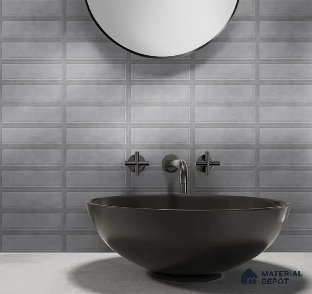 Faux Subway Wall Tile TL 10839 B  1 ft x 1 ft Glossy Finish Ceramic Tile - 9 mm | Please Expect a Slight Variation of Pattern