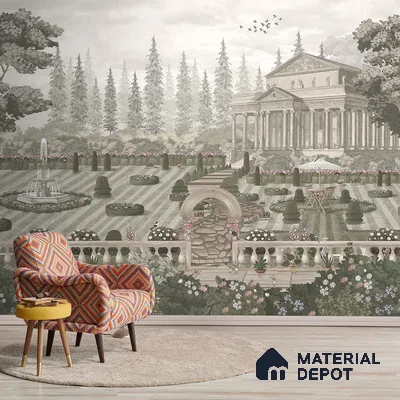 Garden Escape Customised European Sandstone Wallpaper for Rooms