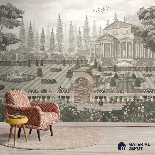 Garden Escape Customised European Sandstone Wallpaper for Rooms