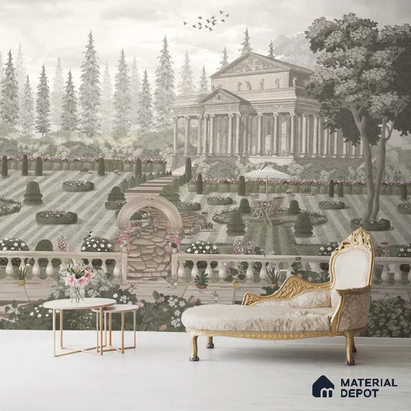 Garden Escape Customised European Sandstone Wallpaper for Rooms