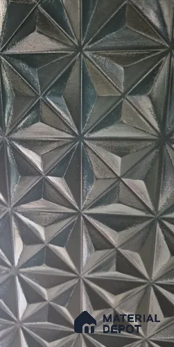 Duco Paintable Geometric Embossed Metallic Texture Panel 8 ft x 4 ft CNC Made HDHMR Panel - 8 mm