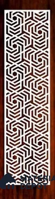 Duco Paintable Geometric Hex Motif 20 x 74.5 inch CNC Cut HDHMR Panel - 12 mm