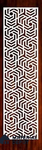 Duco Paintable Geometric Hex Motif 20 x 74.5 inch CNC Cut HDHMR Panel - 12 mm