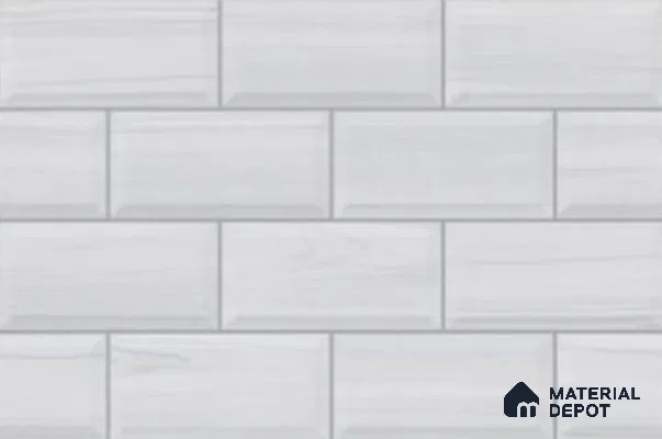 Faux Subway Look Wall Tile TL 08860 D | Glossy Finish 18 x 12 inch Ceramic Tile - 7 mm | Suitable For Kitchen & Bathroom