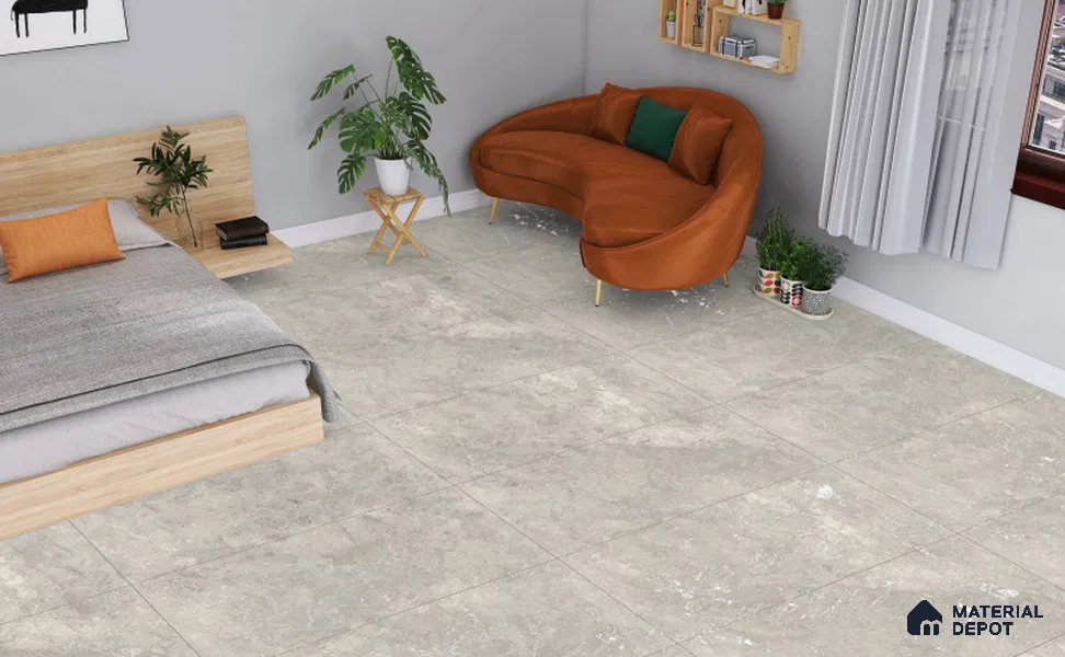 TL 00168 Grayscale Grey 4 ft x 2 ft Endless Carving Matte Finish Vitrified Floor Tile - 9 mm