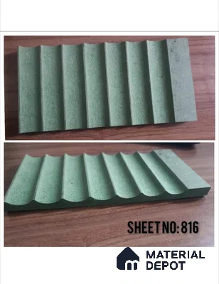 Duco Paintable Corrugated Fberboard 8 ft x 4 ft HDHMR Panel - 12 mm