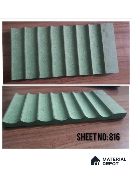 Duco Paintable Corrugated Fberboard 8 ft x 4 ft HDHMR Panel - 12 mm
