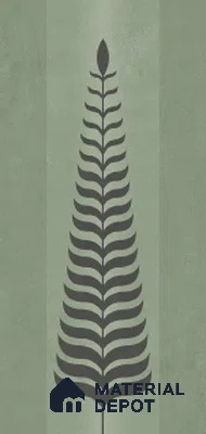Wall Tile TL 10985 B | Brazzil Green Leaf Decor 1 | 4 ft x 2 ft Crits Micro Matte Finish Porcelain Tile - 9 mm | Suitable for Bathroom, Accent/Feature Wall, Dining Area | 3 mm Spacer Required