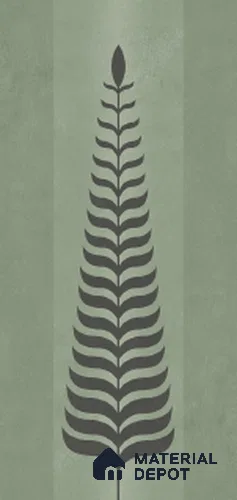 Wall Tile TL 10985 B | Brazzil Green Leaf Decor 1 | 4 ft x 2 ft Crits Micro Matte Finish Porcelain Tile - 9 mm | Suitable for Bathroom, Accent/Feature Wall, Dining Area | 3 mm Spacer Required