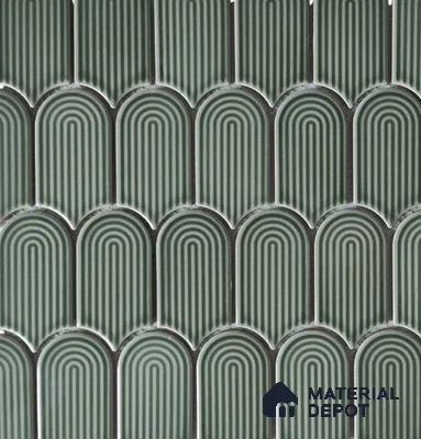 Mosaic Wall Tile TL 10528 Plain Design 11.9 in x 11.52 in Porcelain Glossy Finish - 6 mm