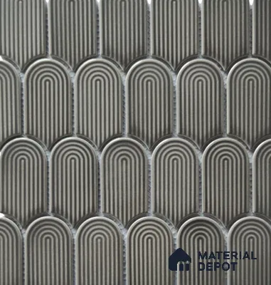 Mosaic Wall Tile TL 10528 B Plain Design 11.9 in x 11.52 in Porcelain Glossy Finish - 6 mm