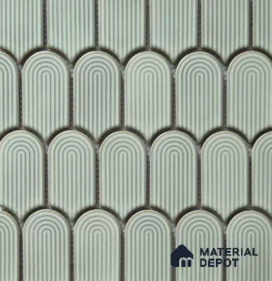 Mosaic Wall Tile TL 10528 E Plain Design 11.9 in x 11.52 in Porcelain Glossy Finish - 6 mm