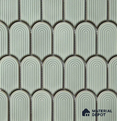 Mosaic Wall Tile TL 10528 E Plain Design 11.9 in x 11.52 in Porcelain Glossy Finish - 6 mm