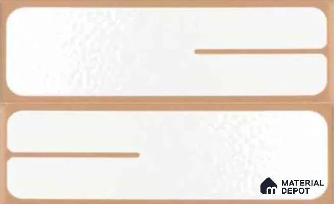 Subway Wall Tile TL 10507 G Brown Border Design 1 6 in x 2 in Porcelain Matte Finish - 8 mm