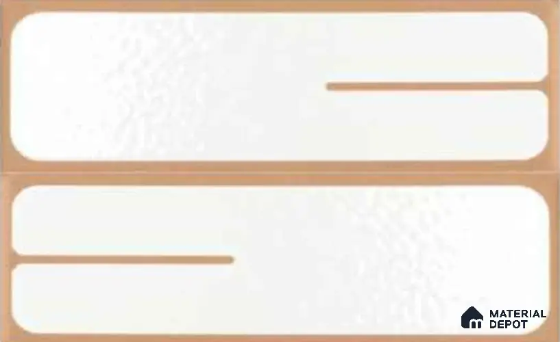 Subway Wall Tile TL 10507 G Brown Border Design 1 6 in x 2 in Porcelain Matte Finish - 8 mm