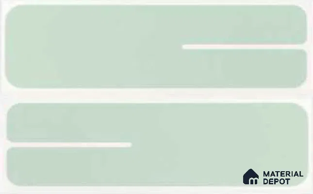 Subway Wall Tile TL 10507 C White Border Design 1 6 in x 2 in Porcelain Matte Finish - 7.4 mm