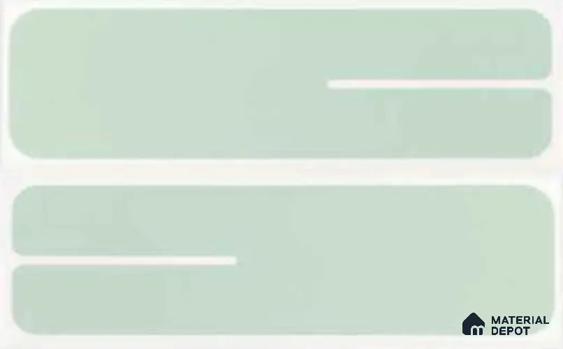 Subway Wall Tile TL 10507 C White Border Design 1 6 in x 2 in Porcelain Matte Finish - 7.4 mm