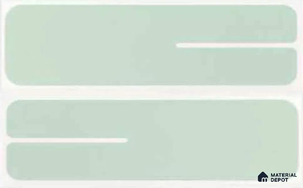Subway Wall Tile TL 10507 C White Border Design 1 6 in x 2 in Porcelain Matte Finish - 7.4 mm