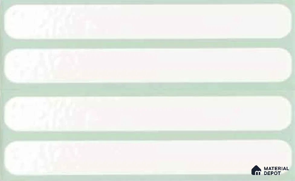 Subway Wall Tile TL 10507 D Green Border Design 2 6 in x 2 in Porcelain Matte Finish - 7.7 mm