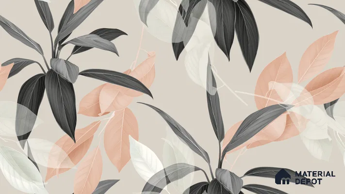 Autumn Whisperflow Dreamy Pastel Bouquet | WP 04139 Canvas Texture Finish Tropical Style luxurious Customized size Wallpaper | 250 GSM WP01CNF Paper | (MOQ = 30 Sq. Ft.)