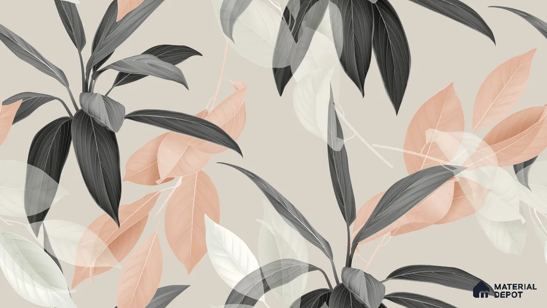 Autumn Whisperflow Dreamy Pastel Bouquet | WP 04139 Canvas Texture Finish Tropical Style luxurious Customized size Wallpaper | 250 GSM WP01CNF Paper | (MOQ = 30 Sq. Ft.)