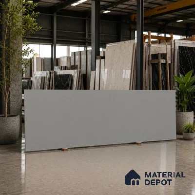 Stone Counter Top Slab TL 12654 B Stonex Graphite 8 ft x 2.62 ft White Full Body Vitrified Matte Finish - 15 mm | Suitable For Counter Top, Dining Table Top & Window Frame