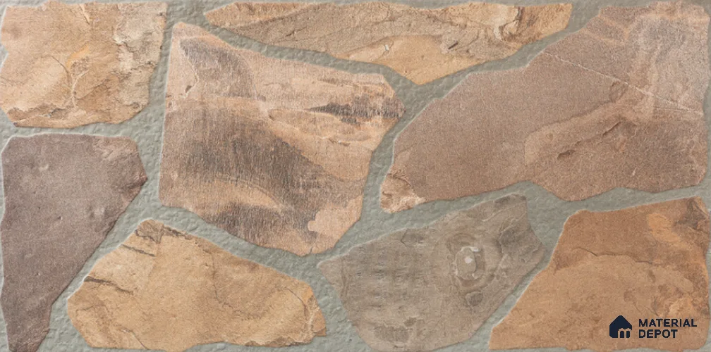 Stone Wall & Floor Tile TL 10519 B  36 in x 18 in Porcelain Matte Finish - 10 mm