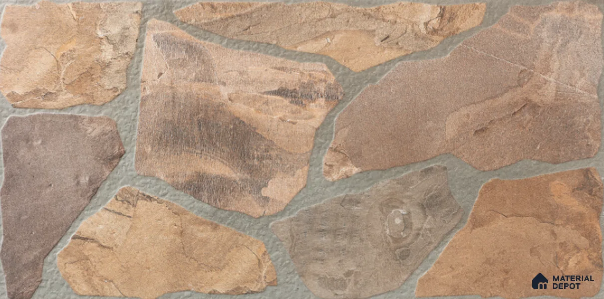 Stone Wall & Floor Tile TL 10519 B 36 in x 18 in Porcelain Matte Finish - 10 mm