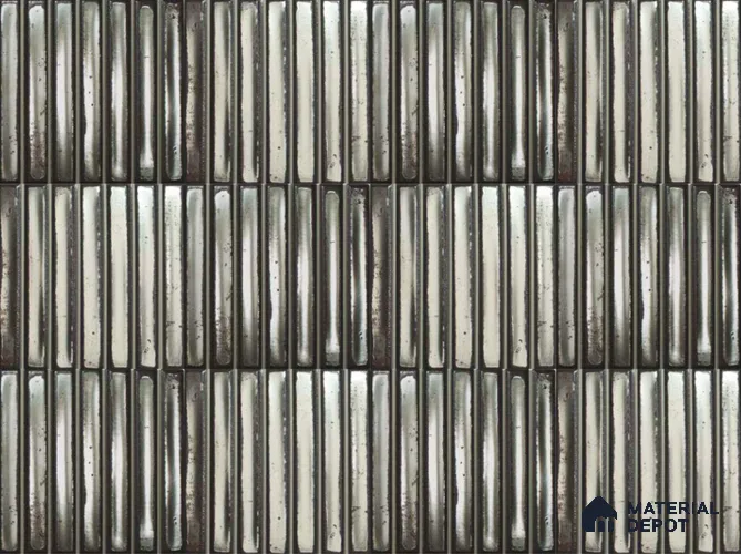 Subway Wall Tile TL 10510 C Punch Design 4.64 in x 4.64 in Porcelain Glossy Finish - 9.5 mm
