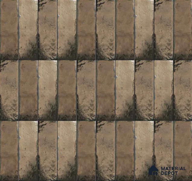 Subway Wall Tile TL 10510 B Plain Design 4.64 in x 1.48 in Porcelain Glossy Finish - 8.5 mm
