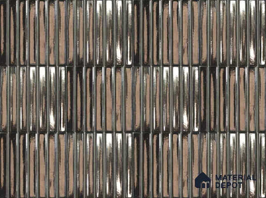 Subway Wall Tile TL 10510 D Punch Design 4.64 in x 4.64 in Porcelain Glossy Finish - 9.5 mm