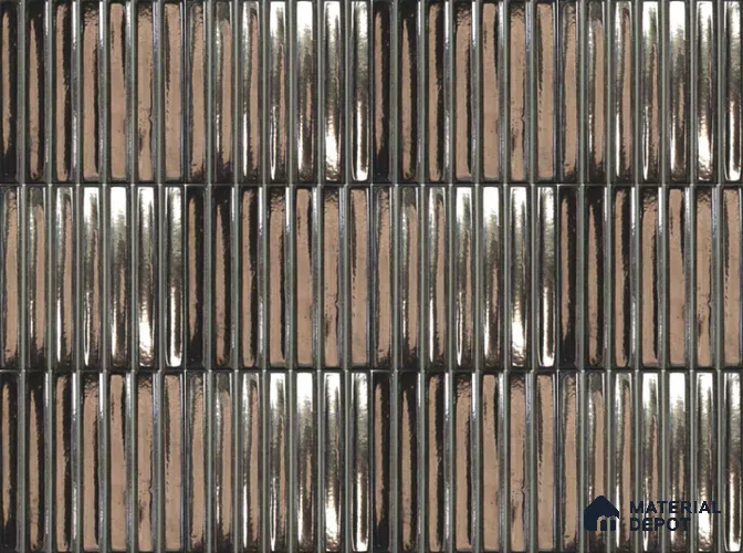 Subway Wall Tile TL 10510 D Punch Design 4.64 in x 4.64 in Porcelain Glossy Finish - 9.5 mm