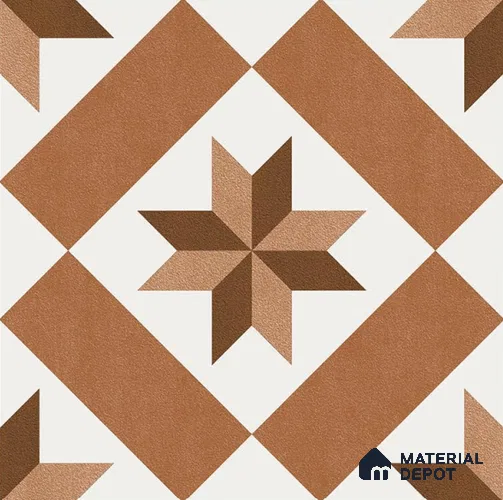 TL 08738 B Beige 1.31 ft x 1.31 ft Matte Finish Vitrified Floor Tile - 11 mm | Pattern Alignment May Vary | 2-3 mm Spacer is Mandatory