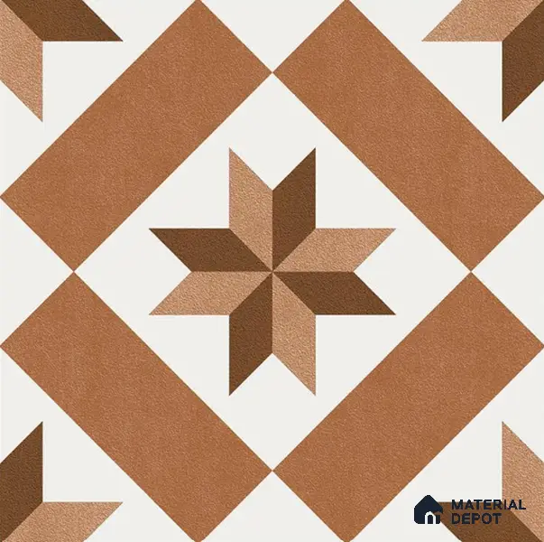 TL 08738 B Beige 1.31 ft x 1.31 ft Matte Finish Vitrified Floor Tile - 11 mm | Pattern Alignment May Vary | 2-3 mm Spacer is Mandatory