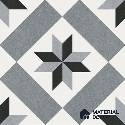TL 08738 Grey 1.31 ft x 1.31 ft Matte Finish Vitrified Floor Tile - 11 mm | Pattern Alignment May Vary | 2-3 mm Spacer is Mandatory (Sample)