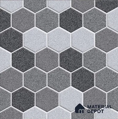 TL 08743 Grey 1.31 ft x 1.31 ft Matte Finish Vitrified Floor Tile - 11 mm | Pattern Alignment May Vary | 2-3 mm Spacer is Mandatory