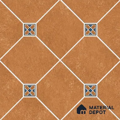TL 08750 B Brown 1.31 ft x 1.31 ft Matte Finish Vitrified Floor Tile - 11 mm | Pattern Alignment May Vary | 2-3 mm Spacer is Mandatory