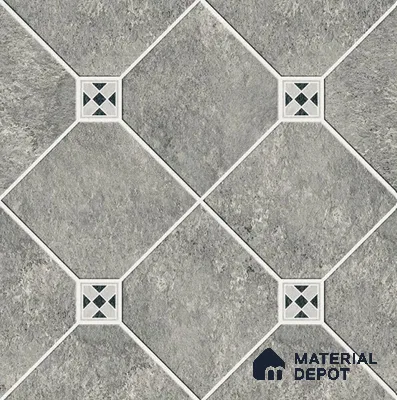 TL 08750 Grey 1.31 ft x 1.31 ft Matte Finish Vitrified Floor Tile - 11 mm | Pattern Alignment May Vary | 2-3 mm Spacer is Mandatory