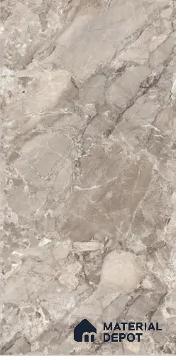 TL 08701 B Brown 4 ft x 2 ft Glossy Finish Vitrified Floor & Wall Tile - 8.5 mm