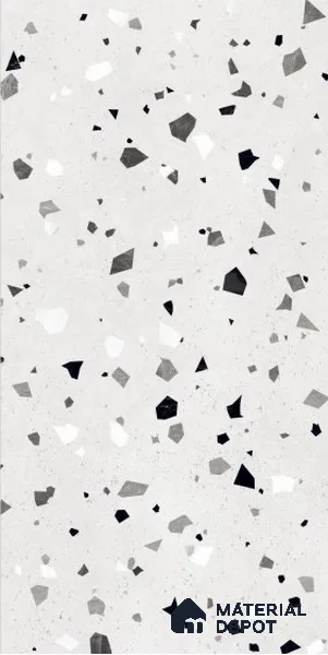 Terrazzo Wall & Floor Tile TL 08710 Grey 4 ft x 2 ft Glossy Finish Vitrified Tile - 8.5 mm