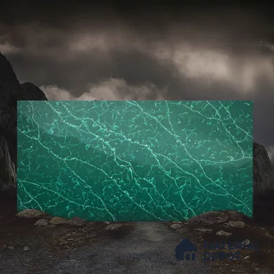 Belina Quartz QR 00302 Onyx Emerald Helsinki Series 10.5 ft x 5.35 ft Quartz - 20 mm | 10 Years and Replacement Warranty | Suitable for Kitchen, Restaurant, Counter Tops, Dining, Reception, office