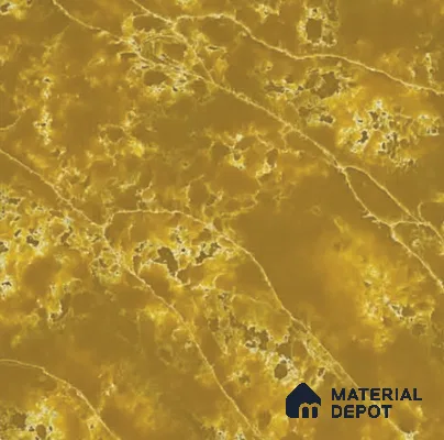 Belina Quartz QR 00298 Onyx Golden Imperiale Helsinki Series 10.5 ft x 5.35 ft Quartz - 20 mm | 10 Years and Replacement Warranty | Suitable for Kitchen, Restaurant, Counter Tops, Dining, Reception, office