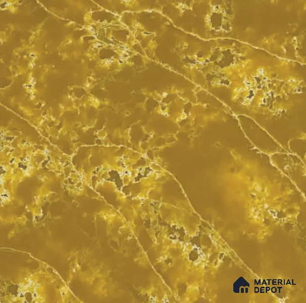 Belina Quartz QR 00298 Onyx Golden Imperiale Helsinki Series 10.5 ft x 5.35 ft Quartz - 20 mm | 10 Years and Replacement Warranty | Suitable for Kitchen, Restaurant, Counter Tops, Dining, Reception, office