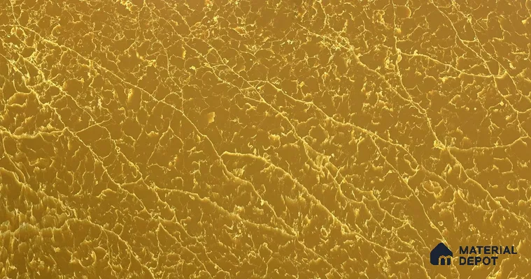 Belina Quartz QR 00298 Onyx Golden Imperiale Helsinki Series 10.5 ft x 5.35 ft Quartz - 20 mm | 10 Years and Replacement Warranty | Suitable for Kitchen, Restaurant, Counter Tops, Dining, Reception, office